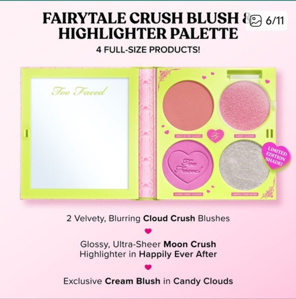 Fairytale Crush: Blush & Highlighter Set Limited Edition Face Palette - Picture 2 of 3